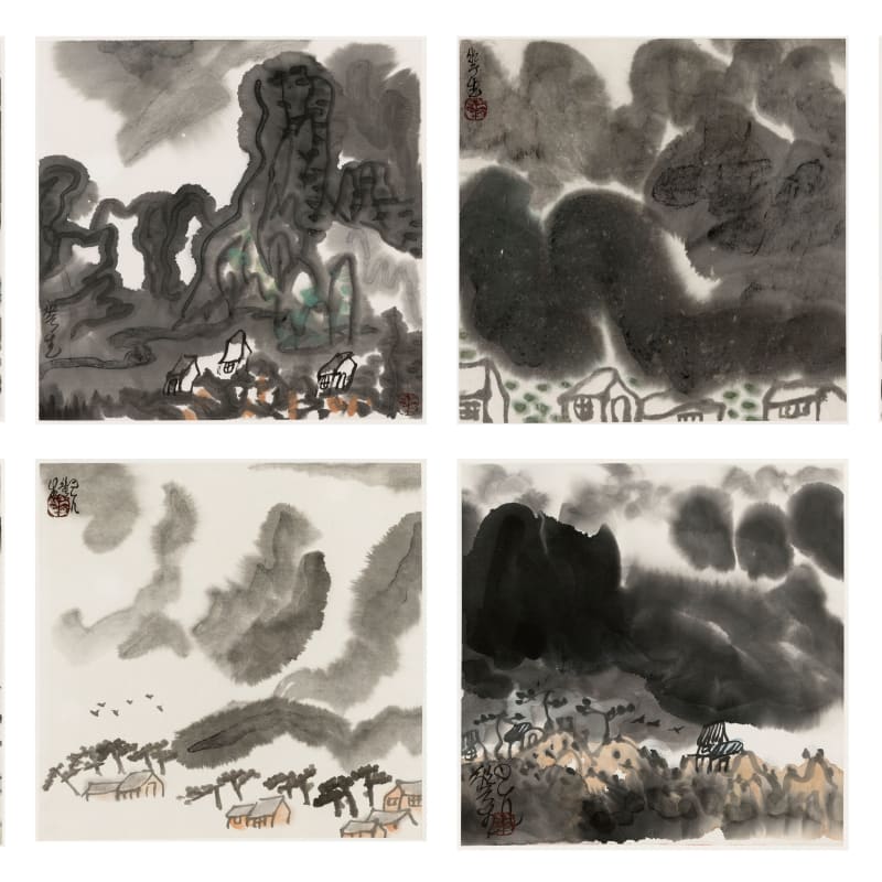 Li Huasheng 李华生, Mountains of Sichuan Album No. 1 蜀山册 之一, 1990