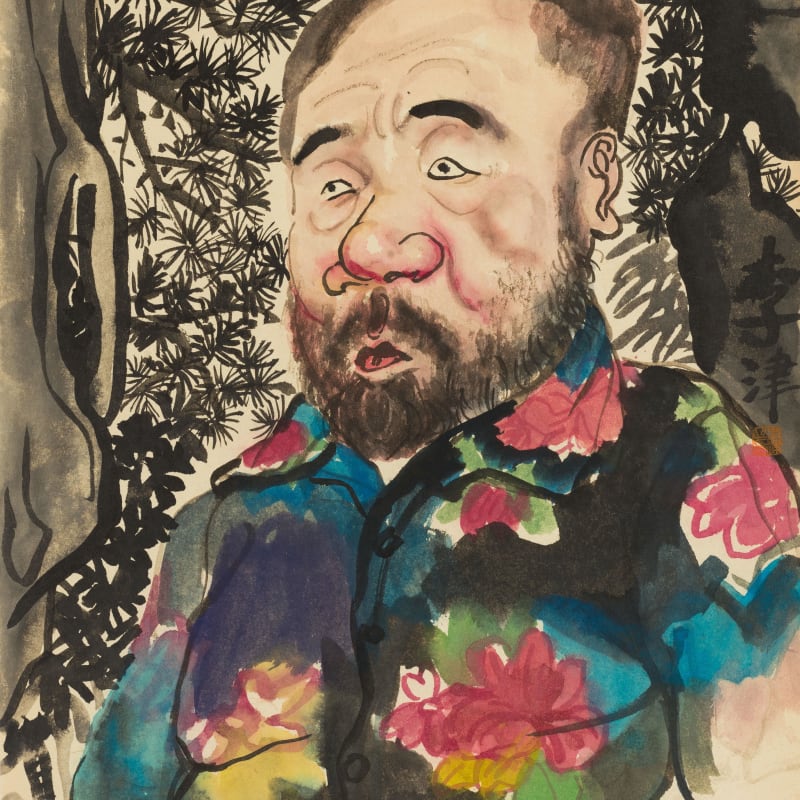 Li Jin 李津, Self-portrait in a Blossoming Shirt 穿花衬衫的自画像, 2022