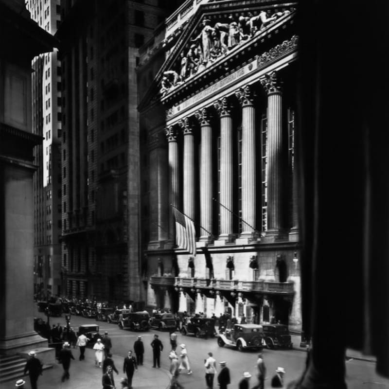 Berenice Abbott New York Stock Exchange Tirage gélantino-argentique postérieur 58 x 49 cm Dim. papier: 91 x 75 cm