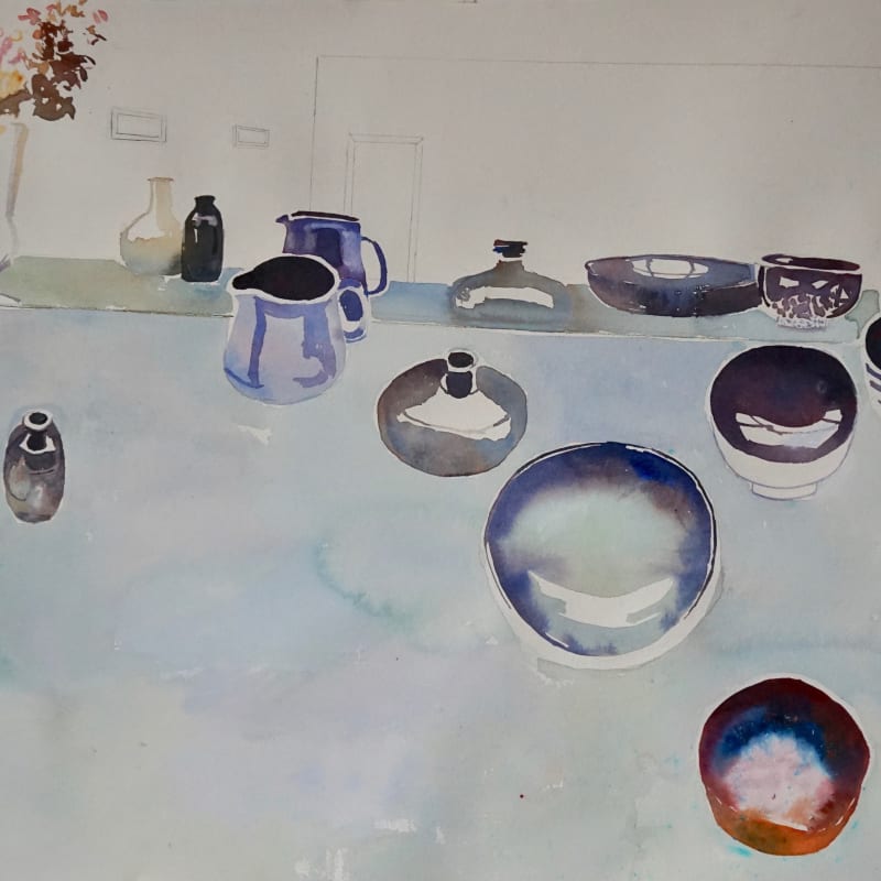 Sophie Knight, China with reflections in studio mirror, 2024