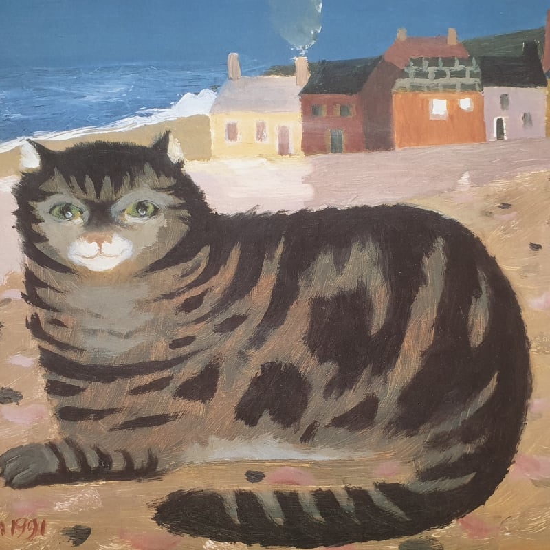 Mary Fedden, Cat on a Cornish Beach, 1991