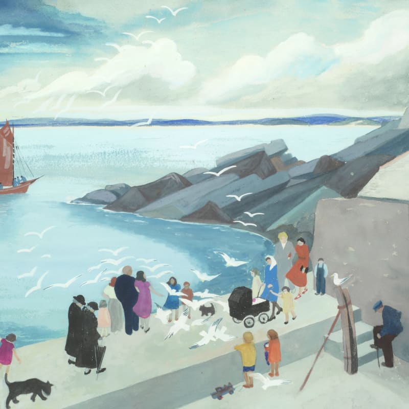 Medora Heather Bent, Harbour Scene, The Lambeth Walk / St Ives