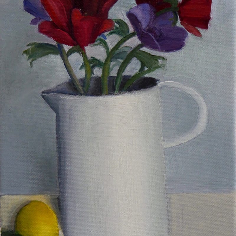 Brian Sayers, Anemones and Lemon, 2023