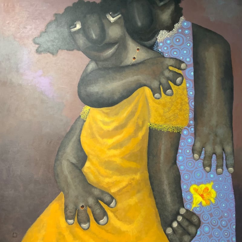 Prince Obasi  My Lily and I, 2023  Acrylique sur toile  Acrylic on canvas  182 x 137 cm  71 5/8 x 54 in
