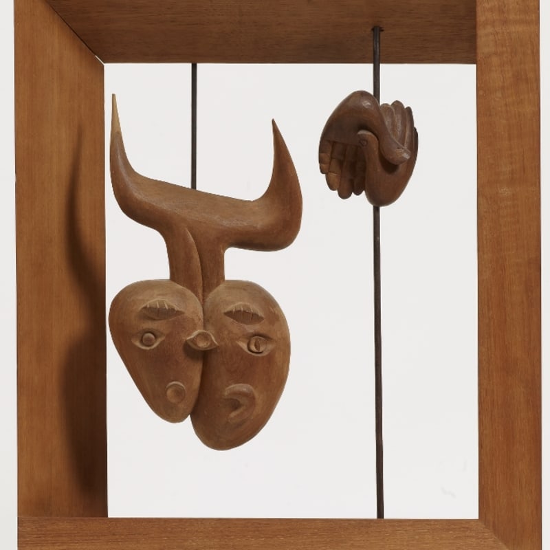 Charles-Edouard Le Corbusier Petite Confidence Bois et acier 66,5 x 57 x 14 cm
