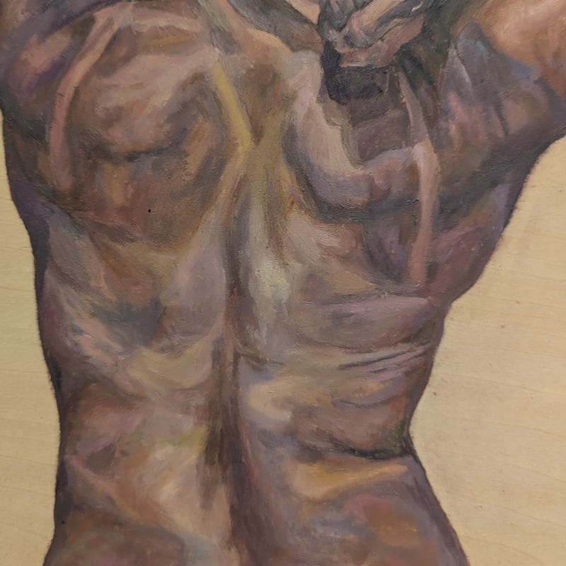 Nibha Akireddy  Skin Study 6, 2025  Oil on wood panel  10 x 8 inches