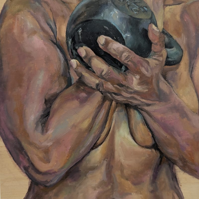 Nibha Akireddy  Skin Study 5, 2025  Oil on wood panel  10 x 8 inches