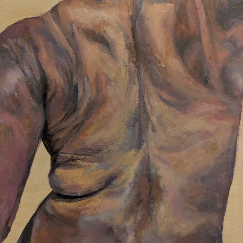 Nibha Akireddy  Skin Study 4, 2025  Oil on wood panel  10 x 8 inches