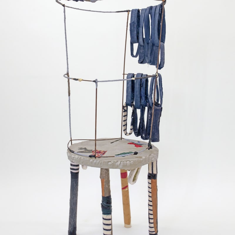 Sahar Khoury, Untitled (tomato cage on four legs), 2019