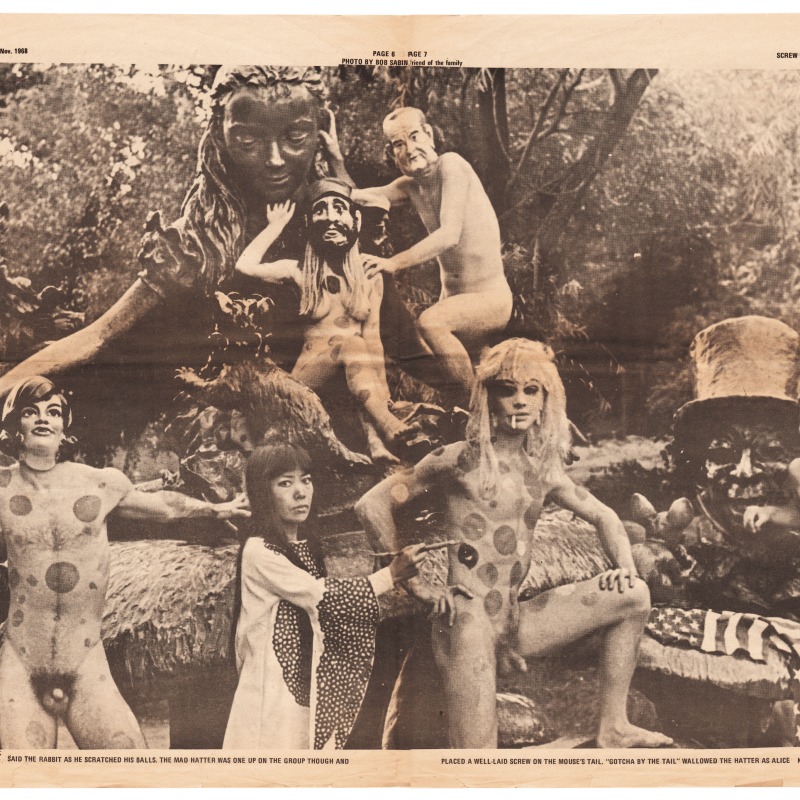 YAYOI KUSAMA, "Central Park Event,” in Screw: The Sex Review Vol. 1, No. 1, 1968