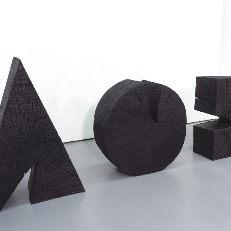 David Nash, Triangle, Circle, Square, 2020