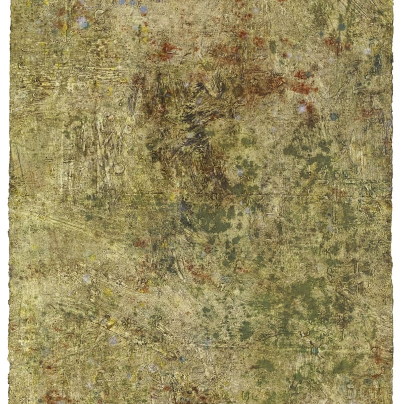 Bernhard Zimmer Palimpseste, 2013 136 x 98 cm Mischtechnik auf handgeschöpftem Papier