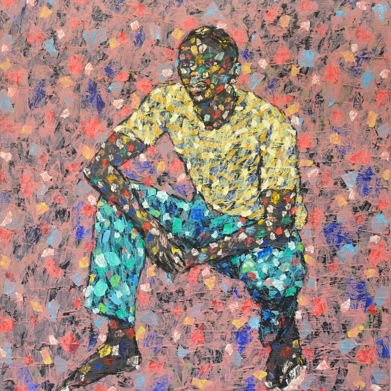 Emeka Udemba - Precious nº 3 - 2020 - 120cm H x 110cm W - Mixed media on canvas