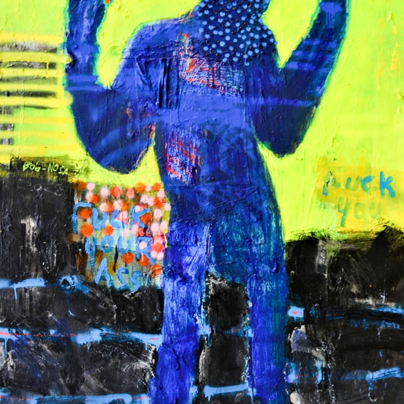 Bob-Nosa - Radical Boy - 2020 - 183cm H x 132cm W - Acrylic and spray paint on textured canvas