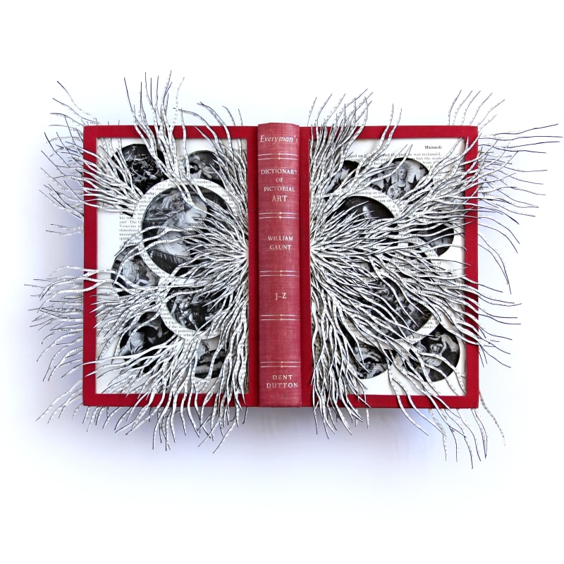 Barbara Wildenboer Dictionary of Pictorial Art 2022 Hand-cut altered book, 54 x 63 x 6 cm