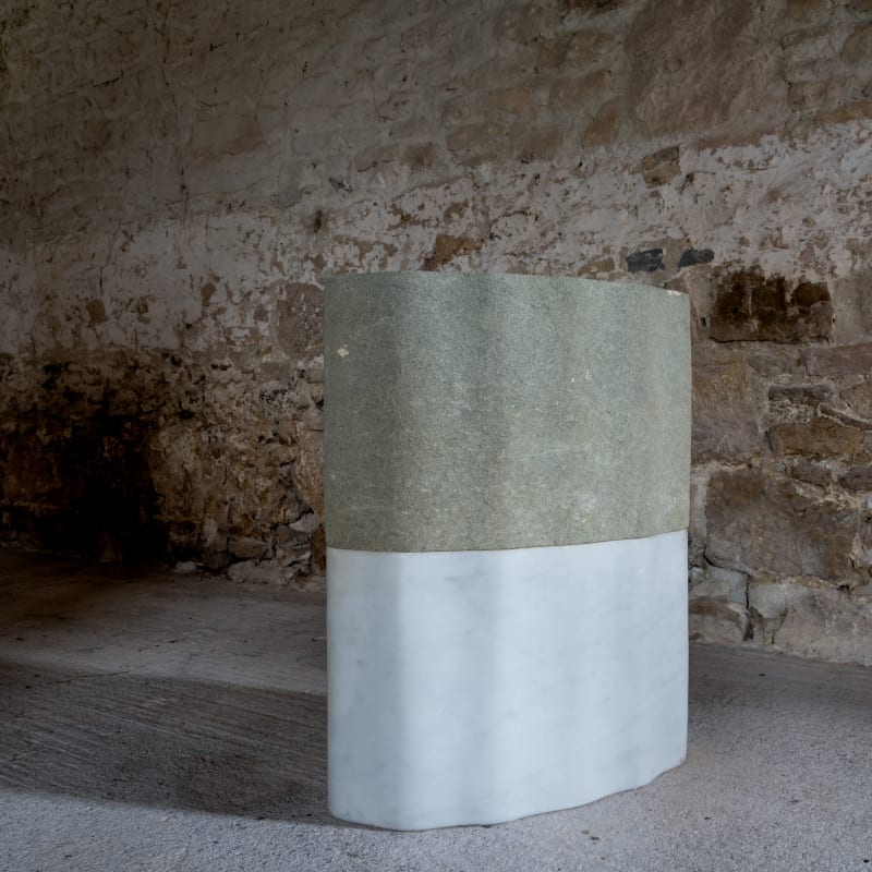 The Hurdcott Stone, 2012 Wiltshire sandstone and Carrara marble