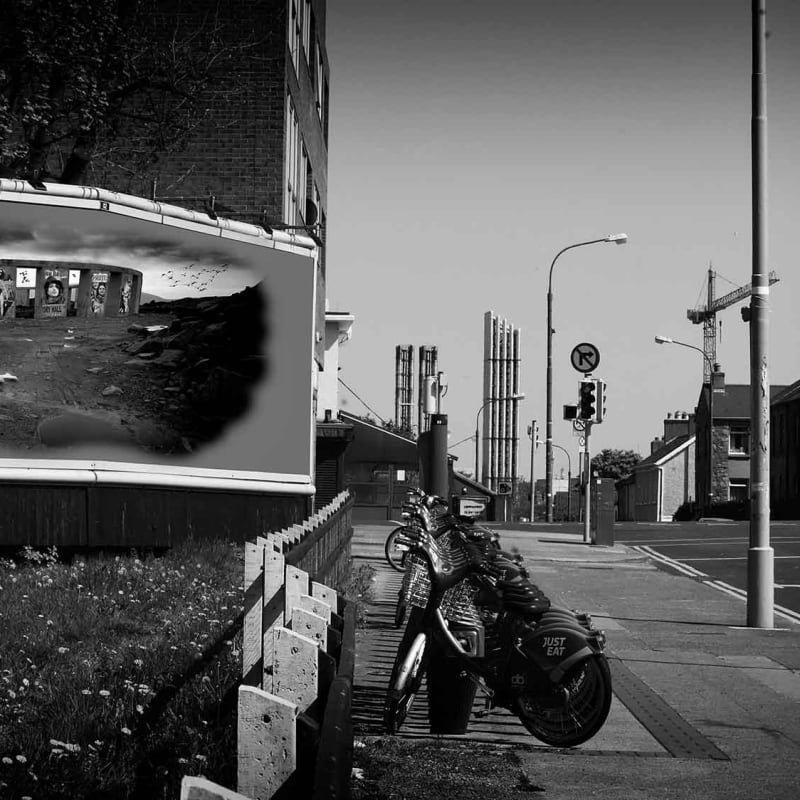 <p>During the Covid - 19 First Lockdown in Dublin City, Ireland. A virtual image on an advertising billboard, in an empty city street.</p><p>Images from Eamonn Farrell's The Naked City Virtual Exhibition for Dublin Culture Night 2020.</p>