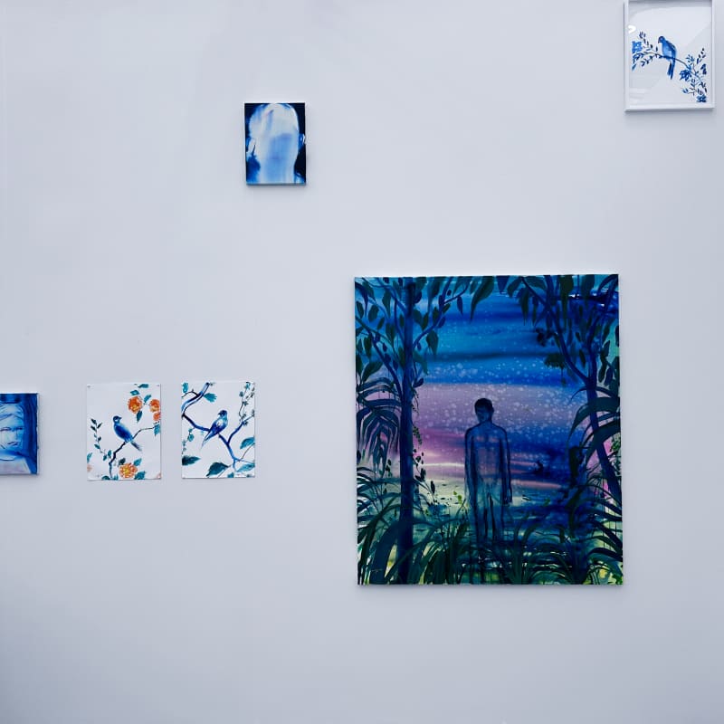 Omar Mahfoudi's drawings and painting at Untitled Art Miami on AFIKARIS' gallery booth A67