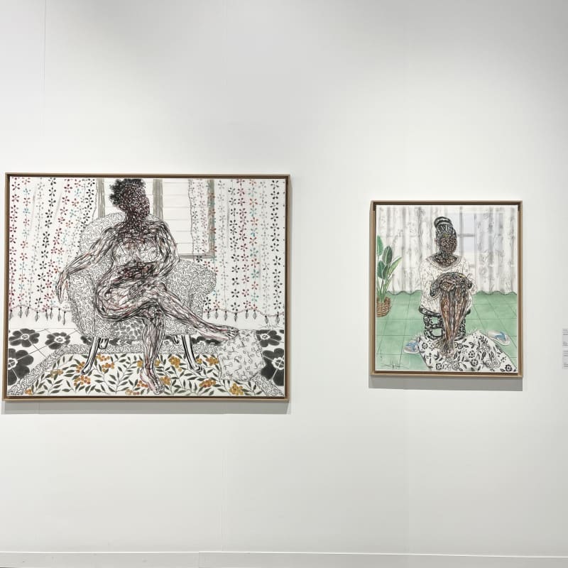 Salifou Lindou's wort at Art Genève 2025 on AFIKARIS Gallery's booth