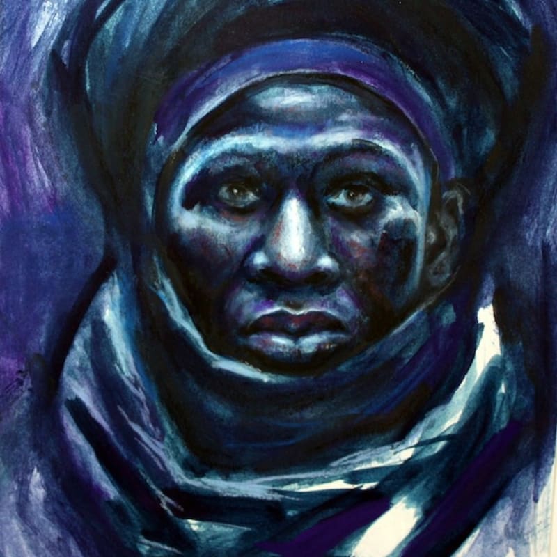 Oliver Enwonwu The Kings Guard 2009 Pastel and charcoal 45.72 x 55.88cm