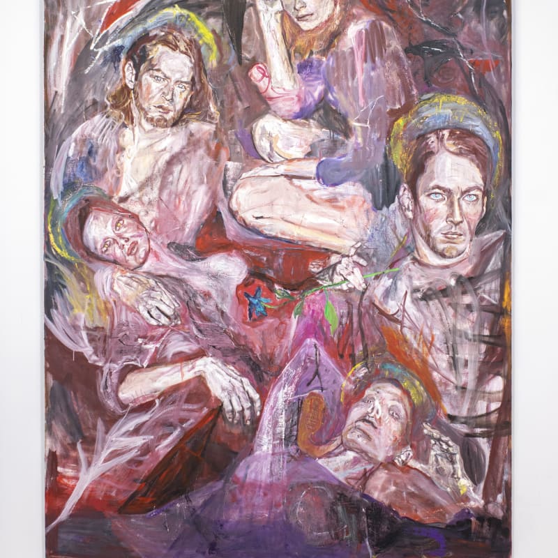 Hans-Jörg Mayer  Dreamers, 2003  Oil on canvas  98 3/8 x 66 7/8 in 250 x 170 cm
