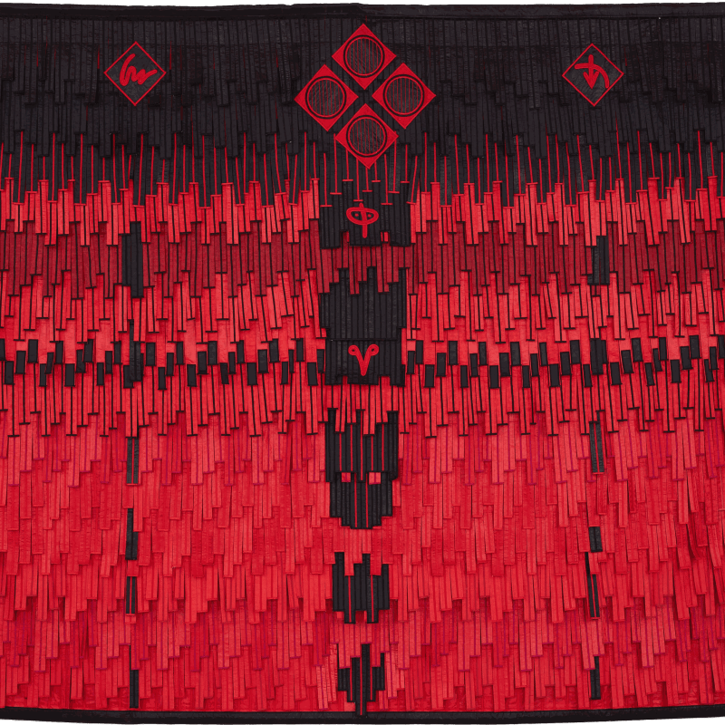 Abdoulaye Konaté Le Rouge et le Noir et Les Signes 2018 Textile 310 × 370 cm