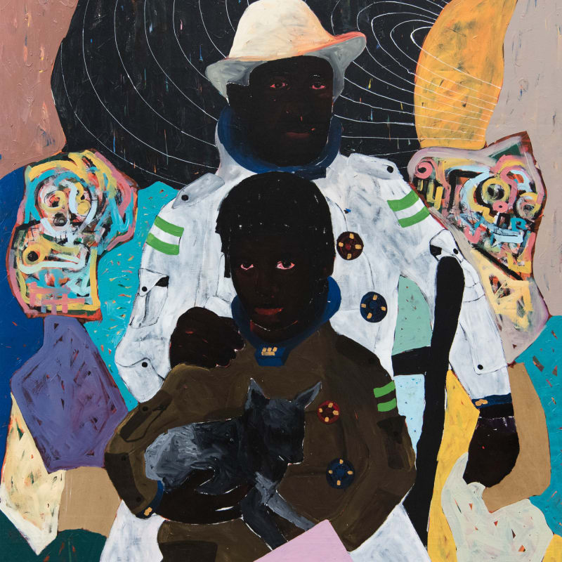 Godwin Champs Namuyimba Untitled 2023 Acrylic on canvas 230 × 200 cm