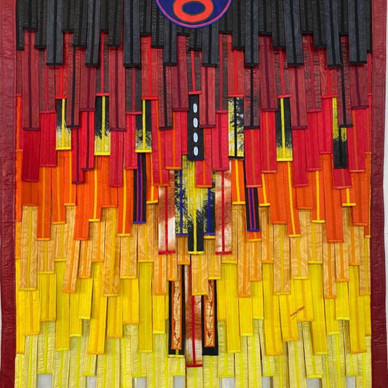 Abdoulaye Konaté Composition signe Fondation 2020 Textile 160 × 118 cm