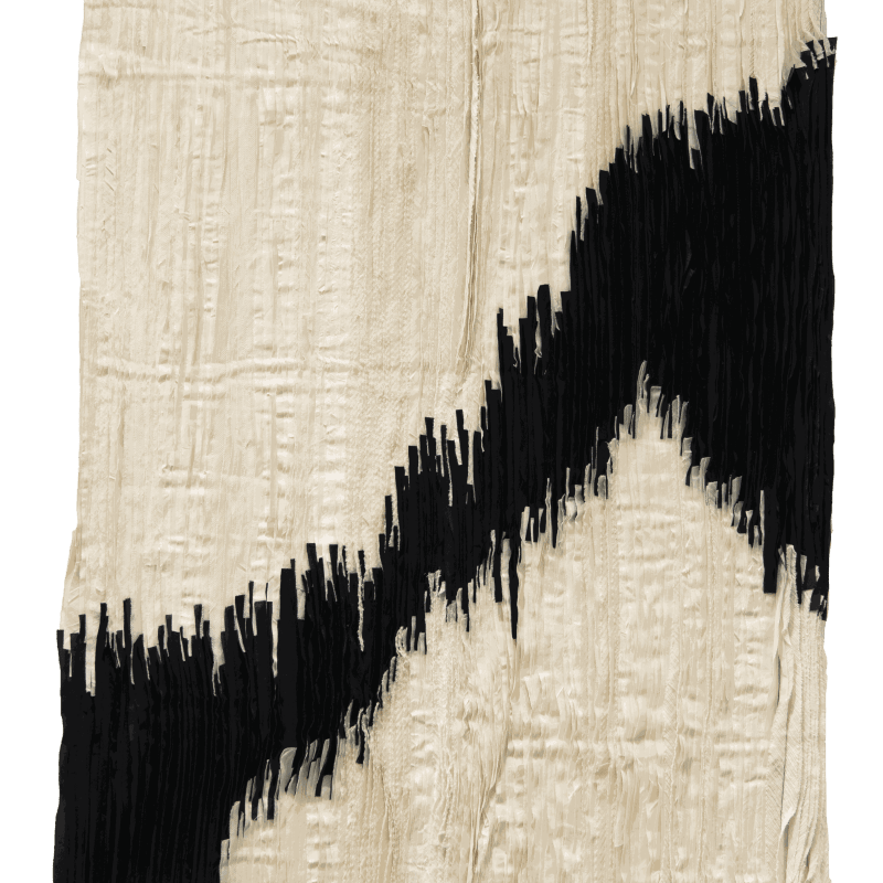 Joël Andrianomearisoa HOW CAN I SEPARATE THE PRESENT FROM THE PAST AND THE NIGHT FROM THE DAY 2024 Textile 130 × 90 cm