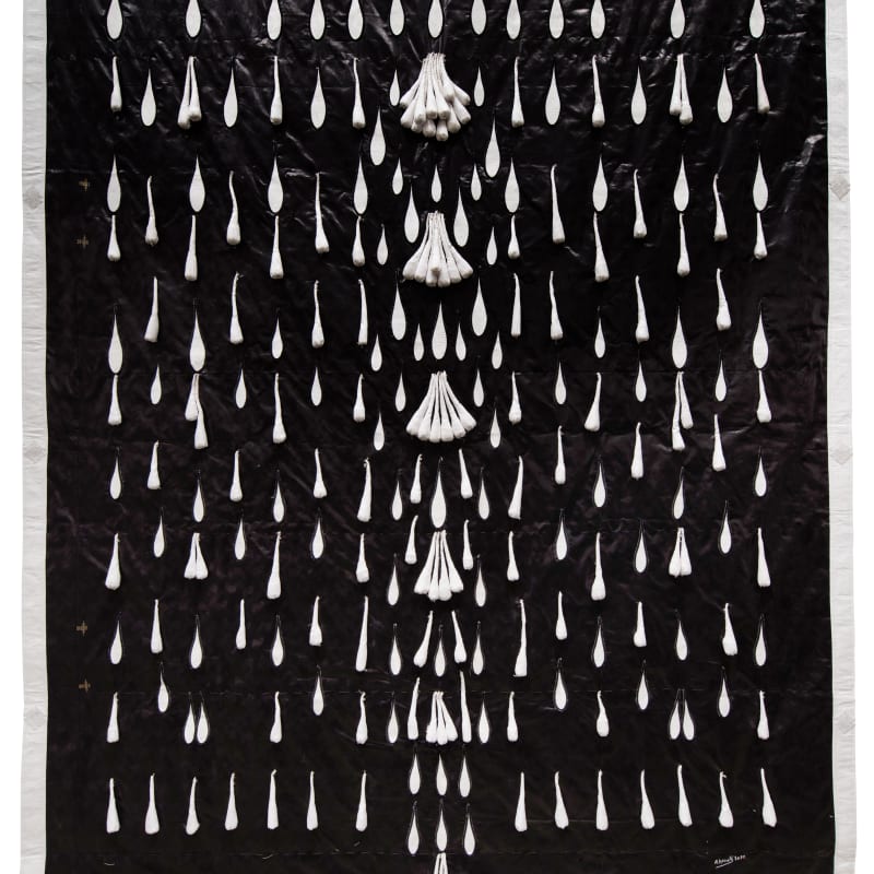 Abdoulaye Konaté Les gouttes blanches - Tibet 2023 Textile 230 x 182,5 cm