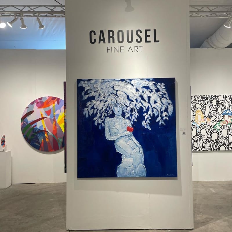 Carousel Fine Art's booth at the art fair, Context Art Miami 2022.