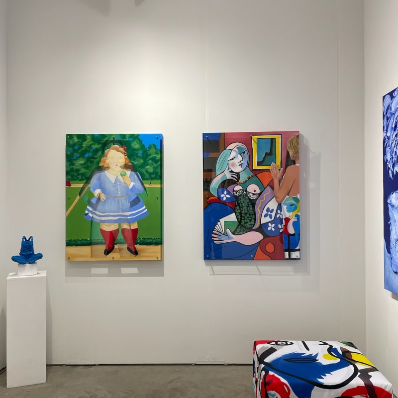 Paintings displayed at Carousel Fine Art's gallery both at Context Art Miami 2023.