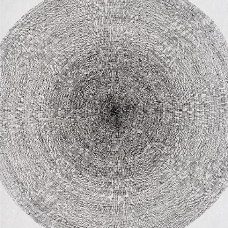 모혜준 Mo Hye Jun  2021117  2021  45.5x38cm  한지에 펜