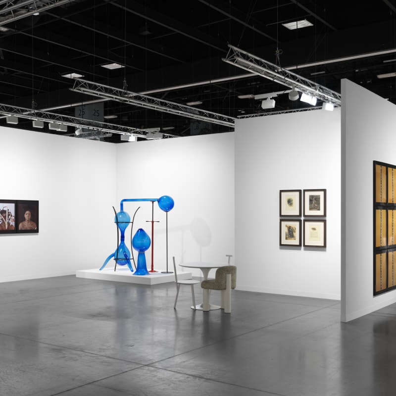 View of Alchemy of the Soul: María Magdalena Campos-Pons and Remedios Varo, Gallery Wendi Norris booth at Art Basel Miami Beach, December 2024. Photo by Dan Bradica.