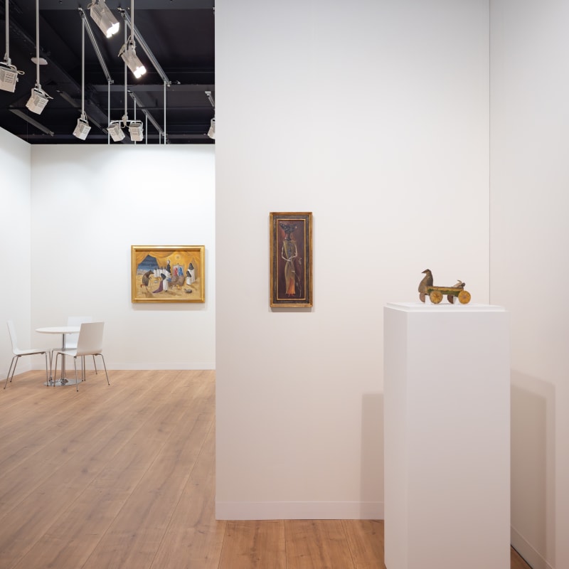 View of Leonora Carrington's Bestiary, Gallery Wendi Norris booth at Art Basel in Basel, June 2024. Photo by Photo by Michael Adair.