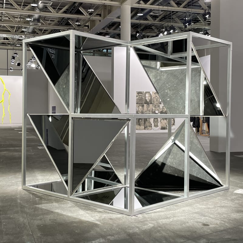 Eva Schlegel, Untitled (mirror labyrinth), exhibition view, Art Basel Unlimited, 2024. Images courtesy of the artists.