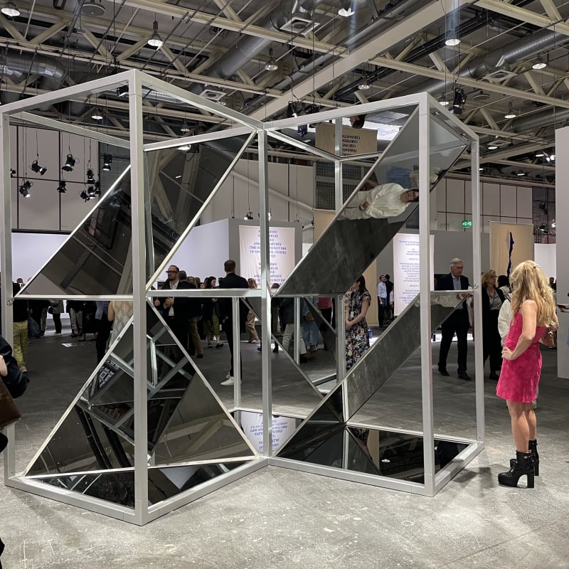 Eva Schlegel, Untitled (mirror labyrinth), exhibition view, Art Basel Unlimited, 2024. Images courtesy of the artists.