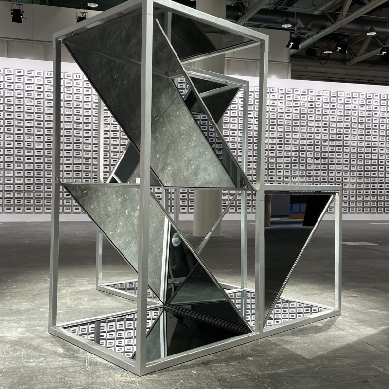Eva Schlegel, Untitled (mirror labyrinth), exhibition view, Art Basel Unlimited, 2024. Images courtesy of the artists.