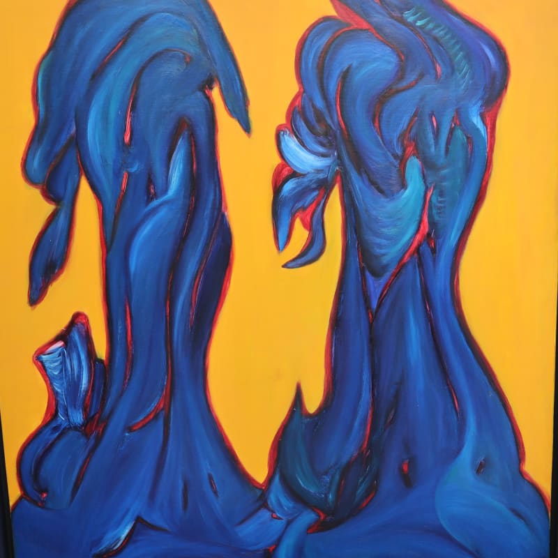 Hind Nasser, Metamorphosis, 1994, Oil on canvas, 100x80cm