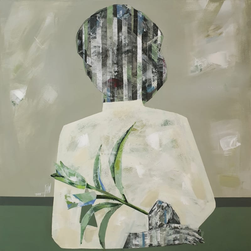 Besher Koushaji, Untitled, 2019, Acrylic on canvas, 120x120cm