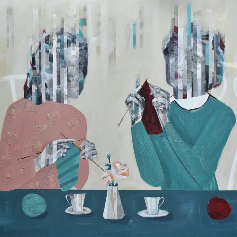 Besher Koushaji, Untitled, 2020, Mixed media on canvas, 150x180cm