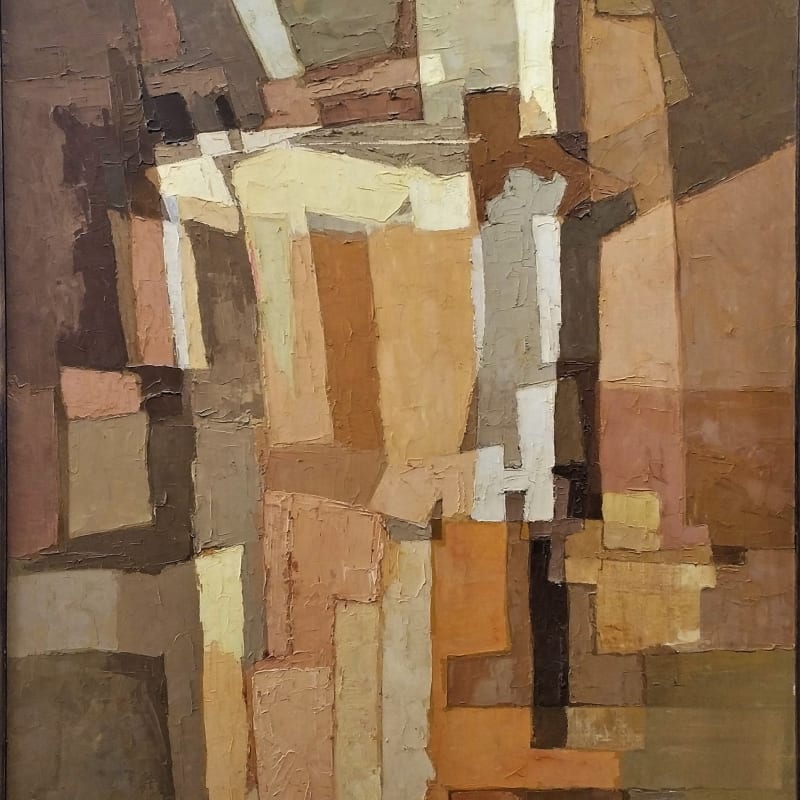 Composition in brown, 1971, Oil on canvas, 100x80cm