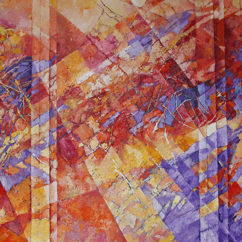 Mohanna Durra, Abstract, 2016, Oil on canvas, 151x301cm