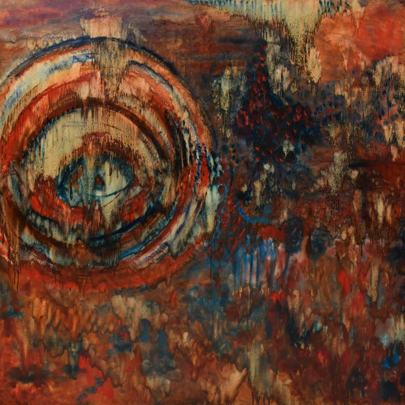 Ufemia Rizk, Saturn, 1980, Oil on canvas, 180x250cm