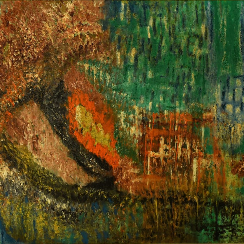 Ufemia Rizk, Châteaux engloutis, 1970s, Oil on canvas, 110x180cm