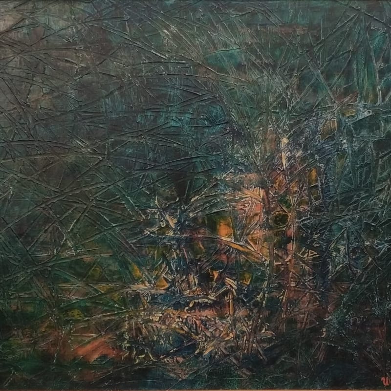 Ufemia Rizk, Corails échevelés, 1983, Oil on canvas, 55x70cm