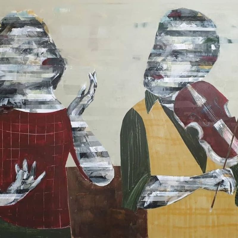 Besher Koushaji, Untitled, 2020, Acrylic on canvas, 90x150cm
