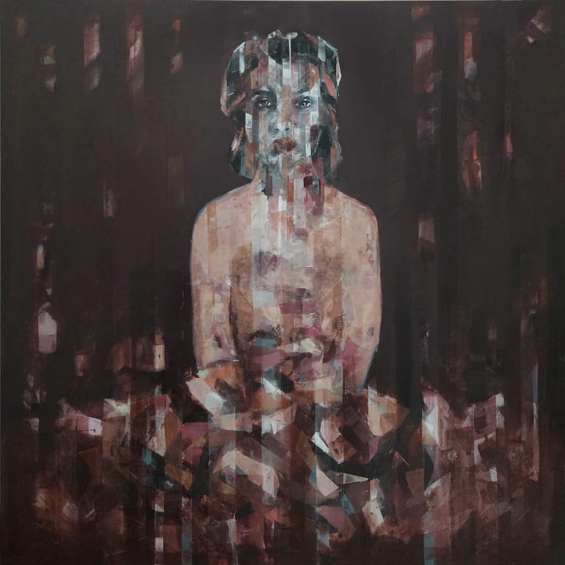 Besher Koushaji, Untitled, 2022, Acrylic on canvas, 150x150cm