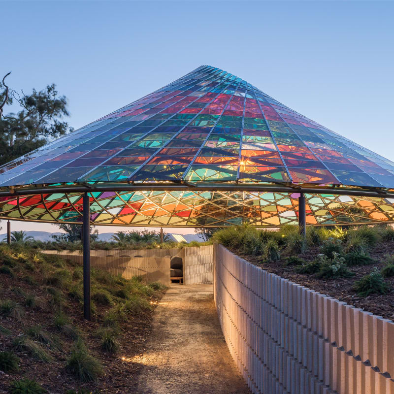 All images © Vertical Panorama Pavilion at the Donum Estate, 2022, Studio Other Spaces – Olafur Eliasson and Sebastian Behmann...
