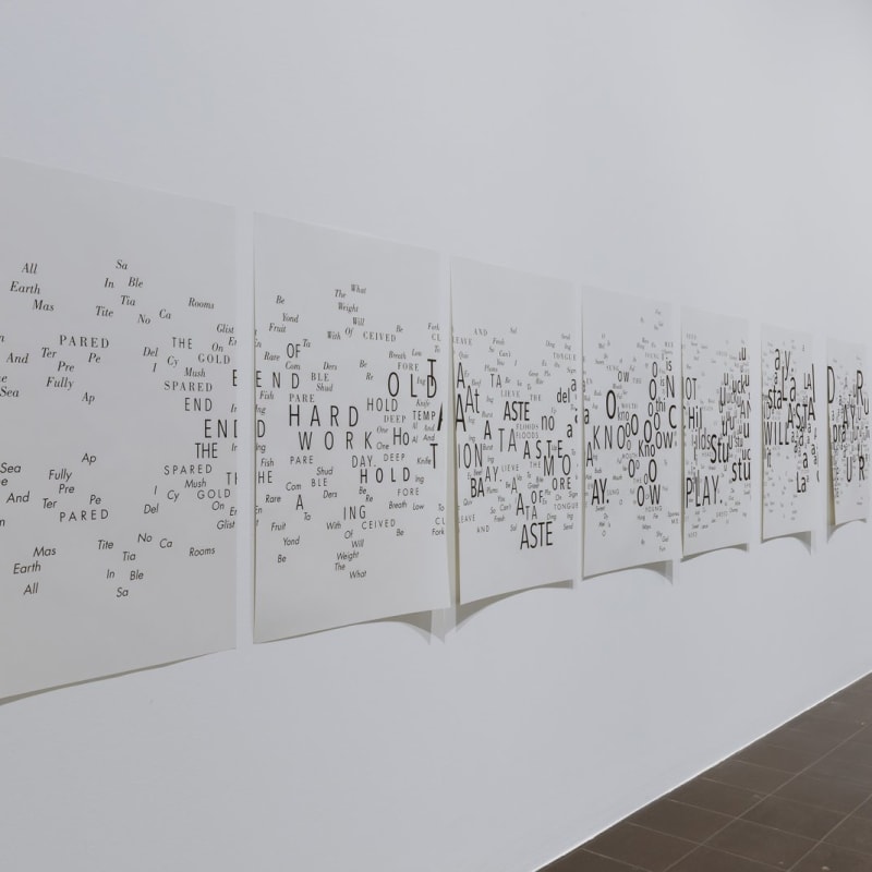Janice Kerbel: Art and Alphabet, Hamburger Kunsthalle, Hamburg, Germany, 2017. Photo: Kay Riechers
